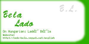 bela lado business card